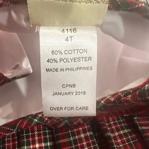 PA Classics Plaid Dress Size 4T - Picture 5 of 5